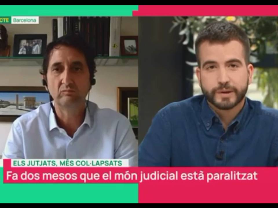 Entrevista del decano del Colegio de Procuradores de Barcelona en el programa Planta Baixa de TV3