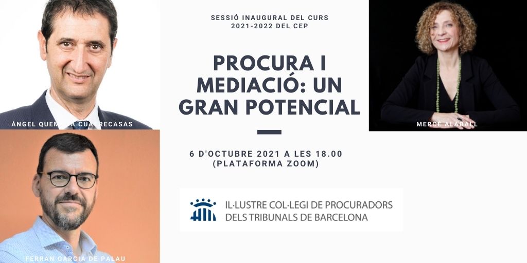 Sesión inaugural del curso 2021-2022 del CEP: «Procura y mediación: un gran potencial»