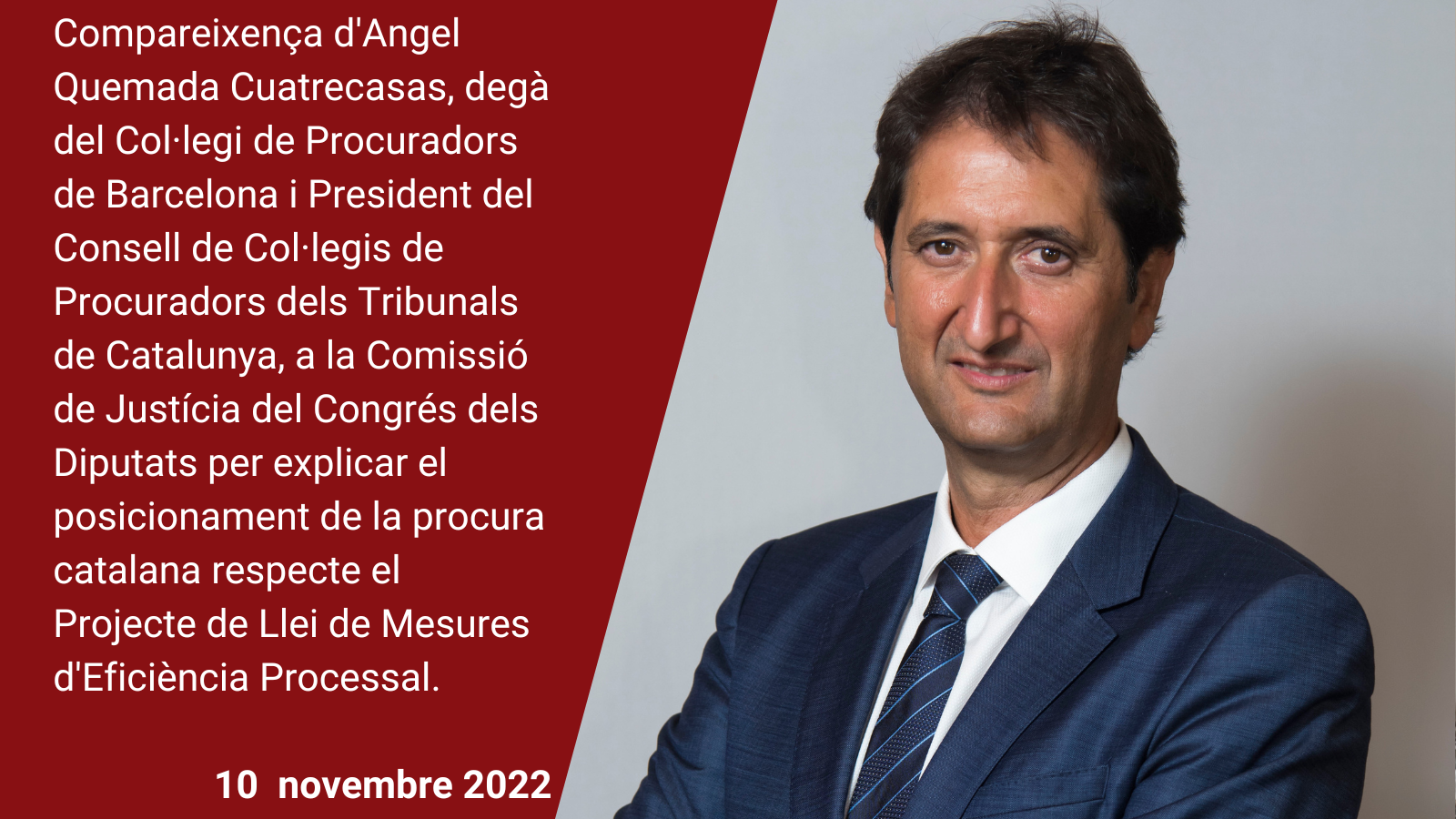 Notícies - Compareixença del degà al Congrés dels Diputats