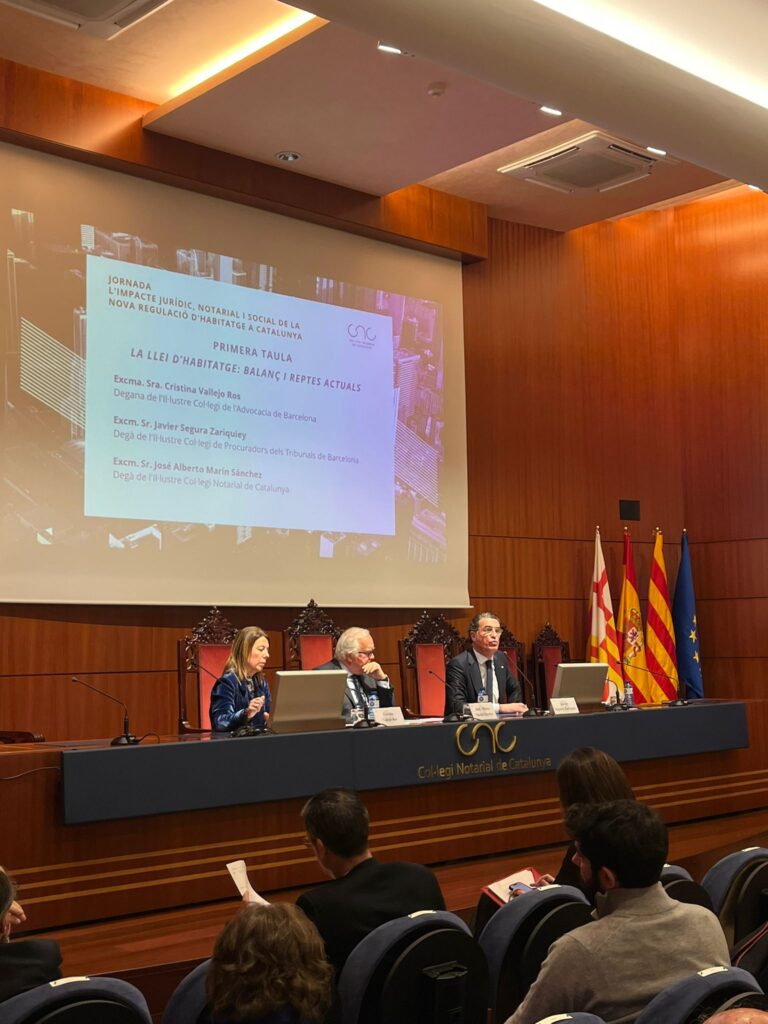 El decano del ICPB, ponente en la jornada sobre la nueva regulación de la vivienda en el Colegio Notarial de Cataluña